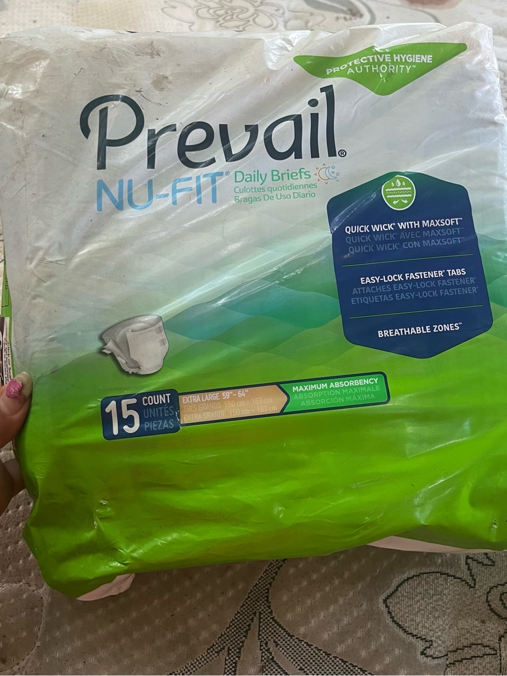 Prevail NU-FIT Daily Briefs - Green, 15 Count